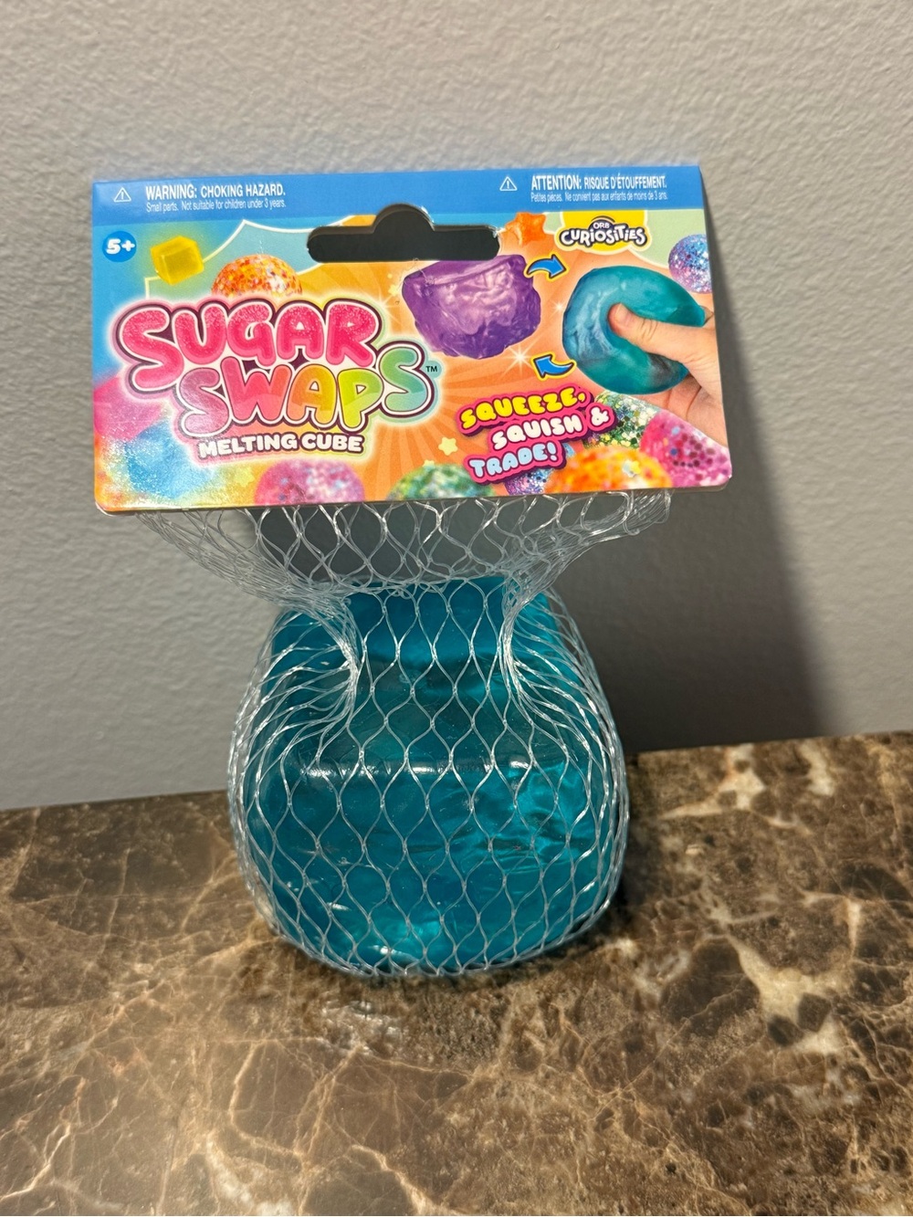 Orb Sugar swaps Melting Cube Stress Toy - Blue